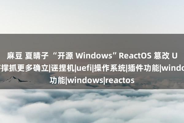 麻豆 夏晴子 “开源 Windows”ReactOS 篡改 UEFI 初始，将撑抓更多确立|诬捏机|uefi|操作系统|插件功能|windows|reactos