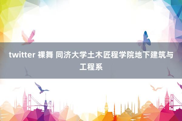 twitter 裸舞 同济大学土木匠程学院地下建筑与工程系